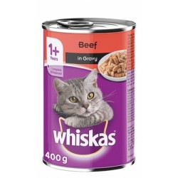 Whiskas Wet Food with Beef in Gravy for Adult Cats (1+ Years)