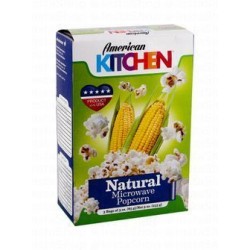 American Kitchen Natural Microwave Popcorn (3 Sachets)