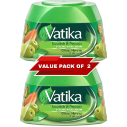 Vatika Naturals Hair Fall Control Styling Hair Cream with Cactus, Ghergir & Olives (Super Value)