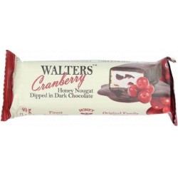 Walters Dark Chocolate Coated Honey Nougat Bar with Cranberries