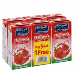 Almarai Long Life Fruit & Milk Berry Mix (5+1 Free) - no added sugar