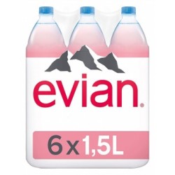 Evian Natural Mineral Water (6x1.5L)