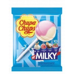 Chupa Chups Milky Lollipops (10 Pieces) - artificial colors free