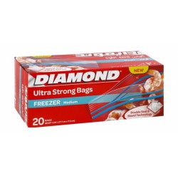 Diamond Oxo-Biodegradable Medium Zipper Freezer Bags (17.7x17.3cm)