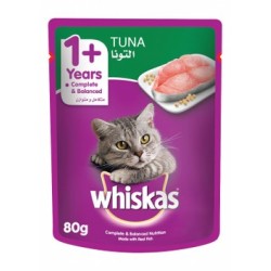 Whiskas Wet Cat Food with Tuna for Adult Cats (1+ Years)