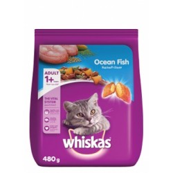 Whiskas Dry Food with Ocean Fish for Adult Cats (1+ Years)