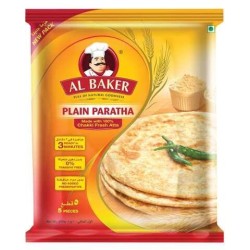 Al Baker Frozen Plain Paratha (5 Pieces) - trans fat free  no added preservatives