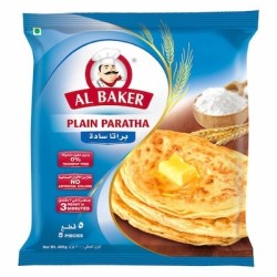Al Baker Frozen Plain Parathas (5 Pieces) - trans fat free  artificial colors free