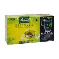 Alokozay Green Tea Bags with Mug