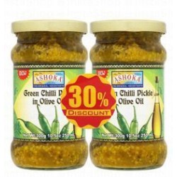 Ashoka Green Chili Pickle in Olive Oil