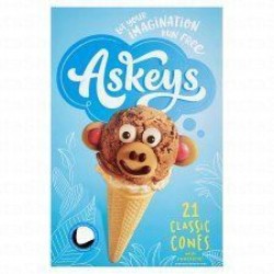 Askeys Classic Cones with Sweetener (21 Pieces)