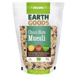 Earth Goods Organic Choco Nuts Muesli - vegan, GMO free, gluten free 