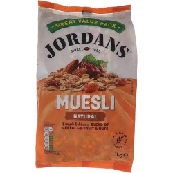 Jordans Fruit & Nut Muesli - high fibre  no added salt  artificial flavor free  Color free  Preservatives free