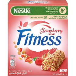 Nestle Fitness Wholegrain Strawberry Cereal Bars - artificial colors free, artificial flavors free