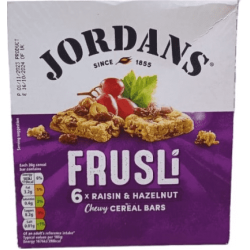 Jordans Frusli Wholegrain Oats Cereal Bars with Raisins & Hazelnuts (6 Pieces) - artificial colors free  artificial flavors free  artificial preservatives free