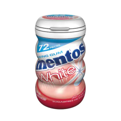 Mentos White Chewing Gum Strawberry Sugar Free