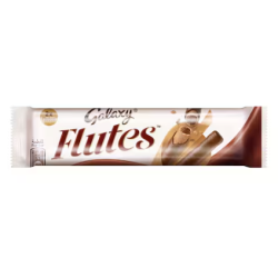 Galaxy Flutes Milk Chocolate Coated Wafer Roll Filled with Vanilla Cream