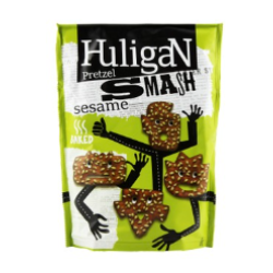 Huligan Smash Baked Sesame Pretzels - vegan  preservatives free  palm oil free