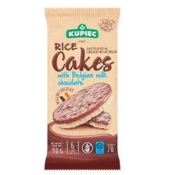 Kupiec Rice Cakes Coated with Belgian Milk Chocolate (6 Pieces) - gluten free