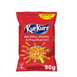 Kurkure Red Chili Chatka Crispy & Crunchy Puffed Corn Snack