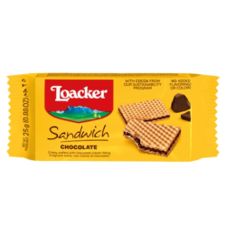 Loacker Crispy Wafer Sandwich Filled with Chocolate Cream - no added flavorings  no added colors  GMO free