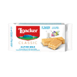 Loacker Crispy Wafers Filled with Alpine Cream - no added flavorings  no added colors