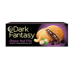 Sunfeast Dark Fantasy Choco Creme Cookies Filled with Nuts (6 Pieces)