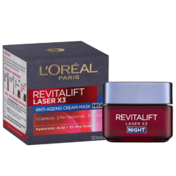 Loreal Revitalift Laser X3 Anti Ageing Cream Night Mask with Hyaluronic Acid