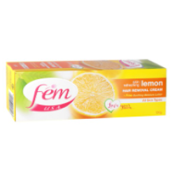 Fem Skin Refreshing Hair Removal Cream Lemon Scent for All Skin Types with Free Soothing & Moisturizing Lotion