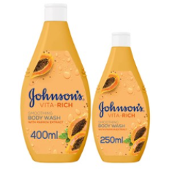 Johnson's Vita-Rich Smoothing Body Wash with Papaya Extract 