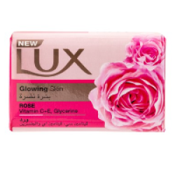 Lux Glowing Skin Soap Bars Rose Scent with Glycerine, Vitamins C & E