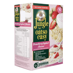 Jungle Oatso Instant Oats Sachets Strawberry & Yogurt Flavor (10 Pieces)