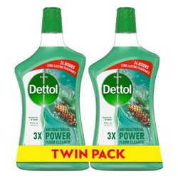 Dettol Antibacterial Power Floor Cleaner Pine Scent (Twin Pack) 20 off