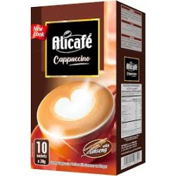 Alicafe Instant Cappucino Coffee Sachets with Ginseng 