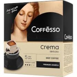 Coffesso Crema Arabica Ground Coffee Medium Roast with Drip Bags ( Sachet)