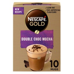 Nescafe Gold Low Fat Double Choc Mocha Instant Coffee Sachet - artificial flavors free