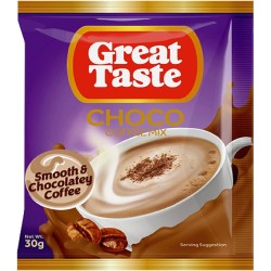 Great Tase Double White Coffee Mix Chocolate Flavor Sachet 