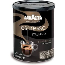 Lavazza Classic Italian Arabica Espresso Ground Coffee Medium Roast - Intensity 5 