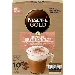 Nescafe Gold Low Fat Unsweetened Instant Cappuccino Sachets - artificial flavors free