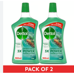 Dettol Antibacterial Power Floor Cleaner Pine Scent (Twin Pack)