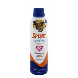 Banana Boat Sport Sensitive Sunscreen Spray SPF50+ - no added fragrance  parabens free  oxybenzone free