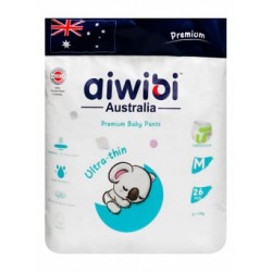 Aiwibi Premium Ultra Thin Medium Baby Diaper Pants (6-11kg)