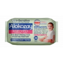 Alokozay Hypoallergenic Baby Wipes with Vitamin E - parabens free  alcohol free  dye free