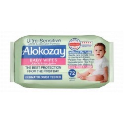 Alokozay Hypoallergenic Baby Wipes with Vitamin E - parabens free  alcohol free  dye free