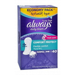 Always Comfort Protect Daily Normal Pantyliners Fresh Scent