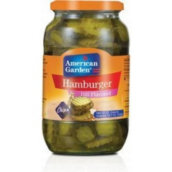 American Garden Hamburger Cucumber Pickle Slices Dill Flavor - vegetarian