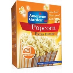 American Garden Microwavable Butter Popcorn (3 Sachets)