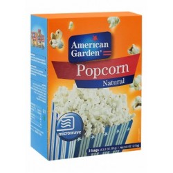 American Garden Microwavable Natural Popcorn (3 Sachets)