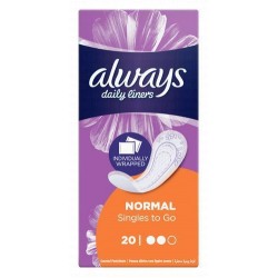 Always Daily Comfort Protect Individually Wrapped Normal Scented Pantyliners