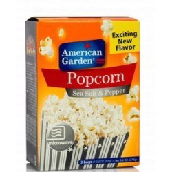 American Garden Microwave Sea Salt & Pepper Popcorn (3 Sachets)
